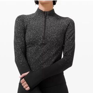 Lululemon Black and Gray Quarter-Zip Pullover